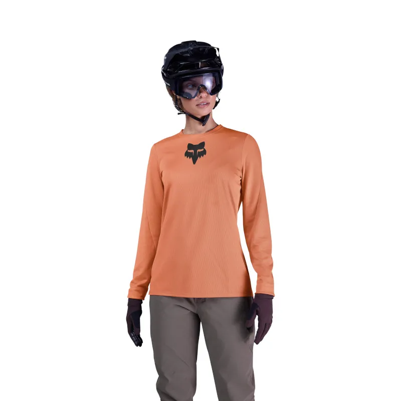 Fox Ranger Fox Head Long Sleeve Jersey Women Coral-2