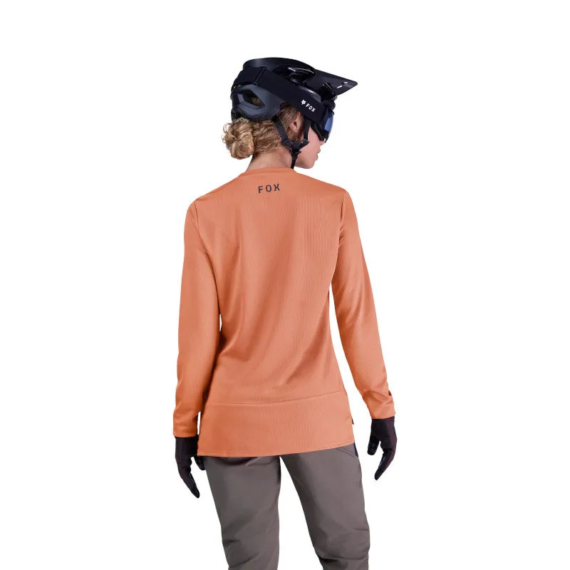 Fox Ranger Fox Head Long Sleeve Jersey Women Coral-3
