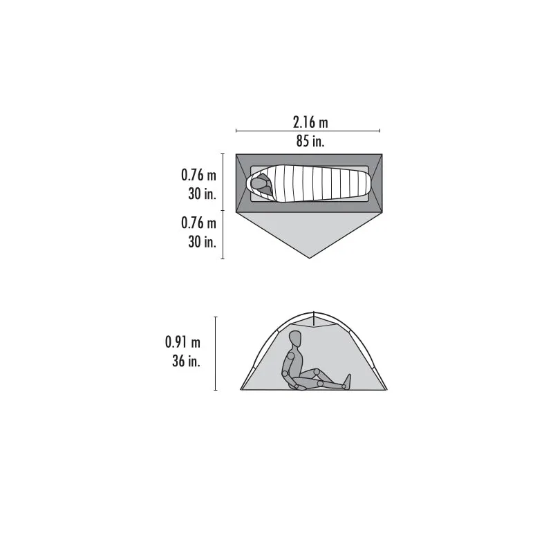 MSR Hubba NX 1 Person Backpacking Solo Tent Grey-3