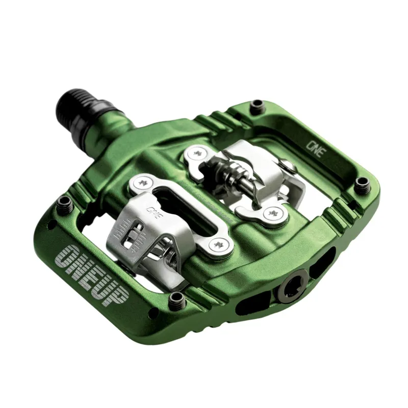 OneUp Clip Pedals Dark Green-1
