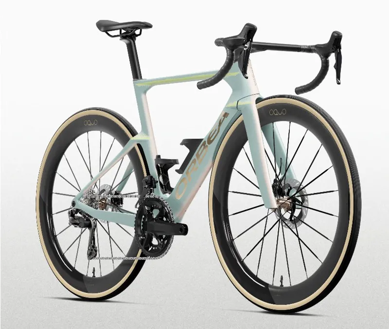 Orbea Orca Aero M11e LTD PWR Road Bike 2027 Frozen Concrete/Aurora Blaze-1