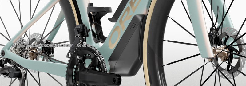 Orbea Orca Aero M11e LTD PWR Road Bike 2027 Frozen Concrete/Aurora Blaze-3