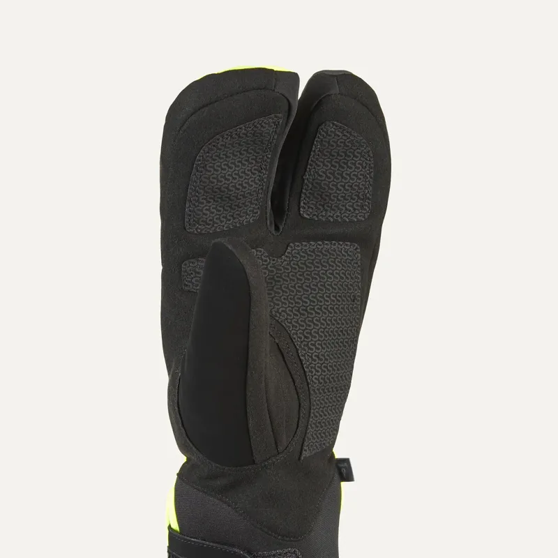 Sealskinz Barwick Waterproof Extreme Cold Weather Split Finger Gloves Neon Yellow-1