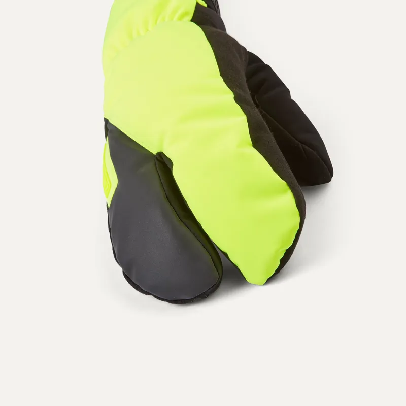 Sealskinz Barwick Waterproof Extreme Cold Weather Split Finger Gloves Neon Yellow-2