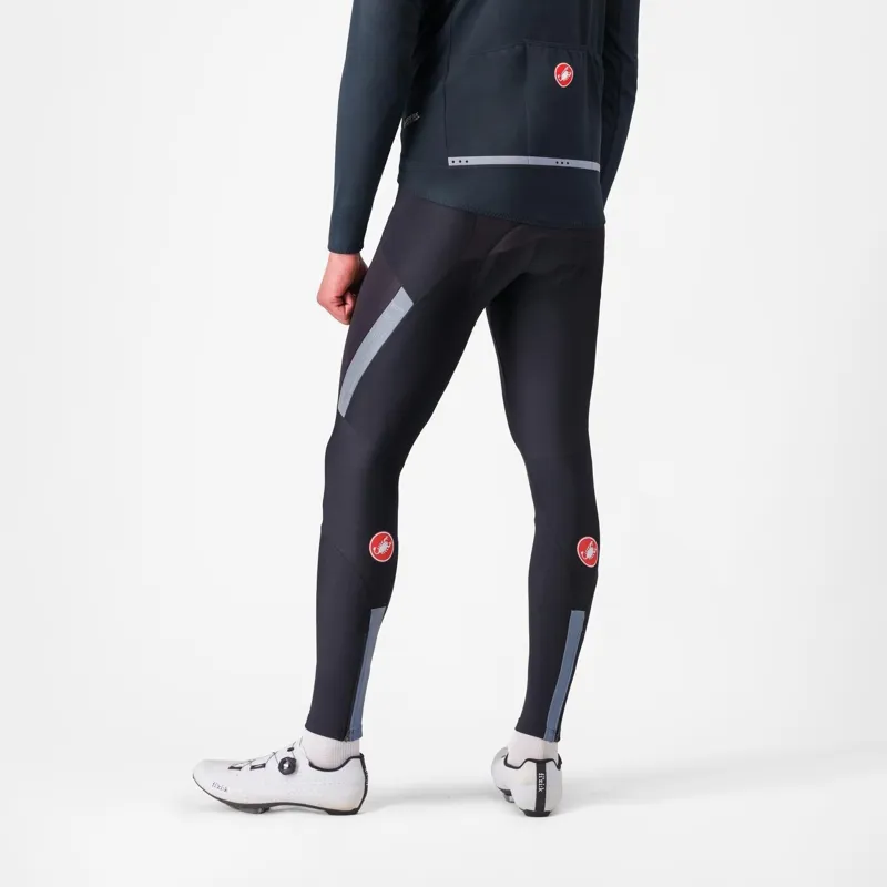 Castelli Sorpasso Ros Bibtight Black/Silver Reflex -1