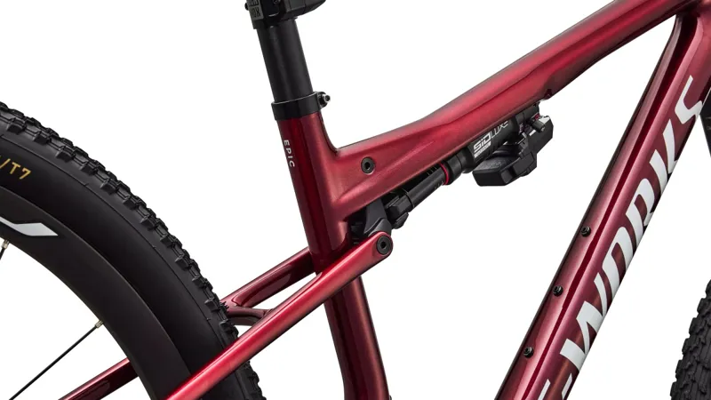 Specialized S Works Epic 9 Mountain Bike 2027 Red Tint Pearl/White Silver-6