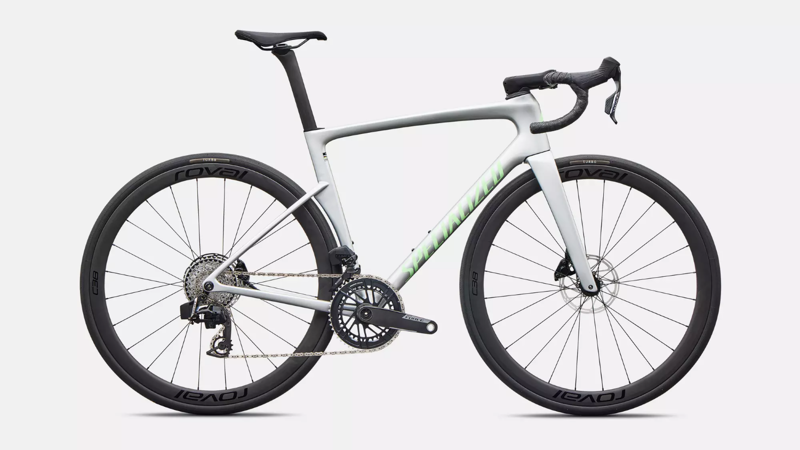 Specialized Tarmac SL9 Expert SRAM Force AXS Road Bike 2027 Gloss Silver Dust/Powder Lime