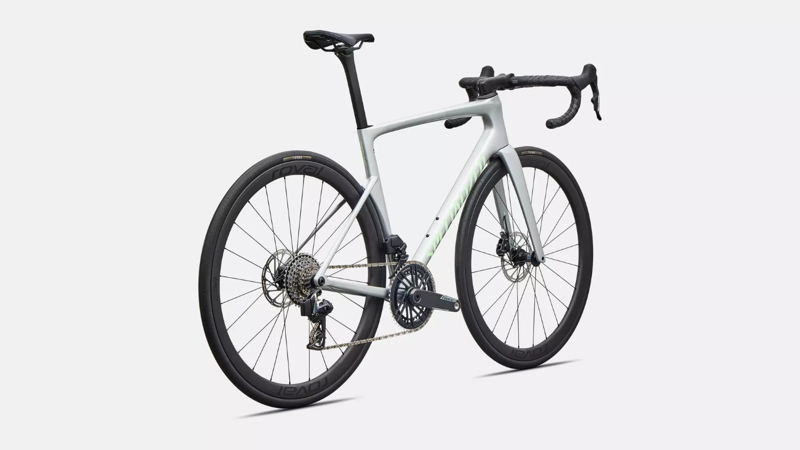 Specialized Tarmac SL9 Expert SRAM Force AXS Road Bike 2027 Gloss Silver Dust/Powder Lime-2