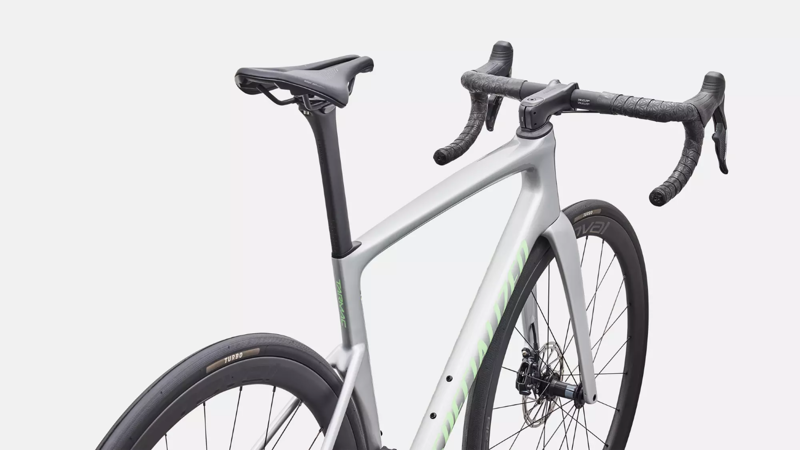 Specialized Tarmac SL9 Expert SRAM Force AXS Road Bike 2027 Gloss Silver Dust/Powder Lime-4