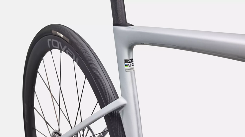 Specialized Tarmac SL9 Expert SRAM Force AXS Road Bike 2027 Gloss Silver Dust/Powder Lime-5