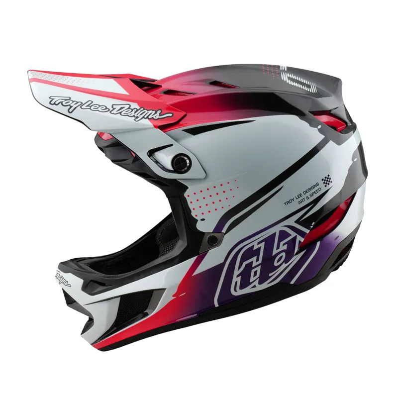 Troy Lee Designs D4 Carbon MIPS Full Face Helmet Drip White-1
