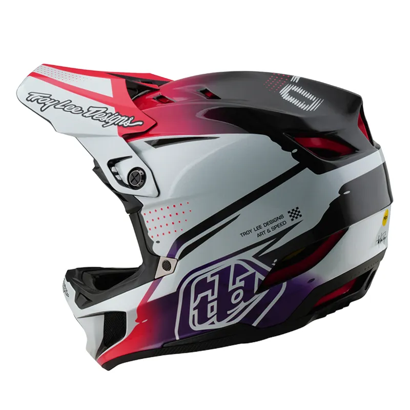 Troy Lee Designs D4 Carbon MIPS Full Face Helmet Drip White-2