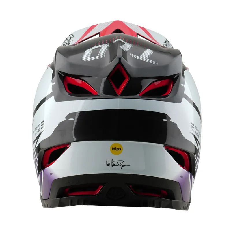 Troy Lee Designs D4 Carbon MIPS Full Face Helmet Drip White-3