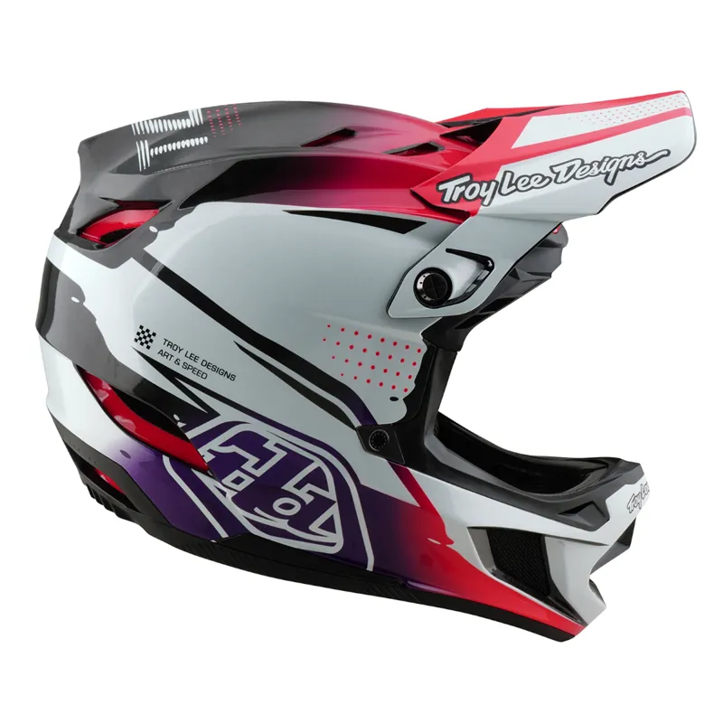 Troy Lee Designs D4 Carbon MIPS Full Face Helmet Drip White-5