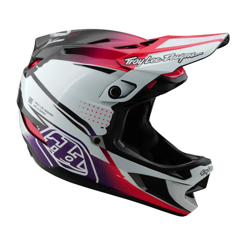 Troy Lee Designs D4 Carbon MIPS Full Face Helmet Drip White-6