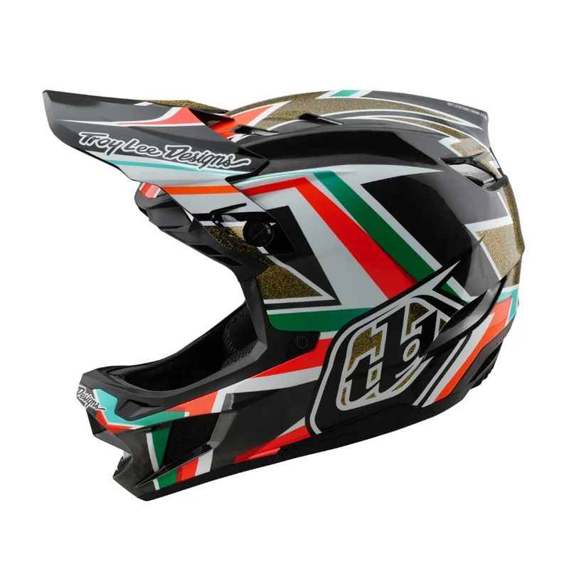 Troy Lee Designs D4 Carbon MIPS Full Face Helmet Frames Black/Gold-1