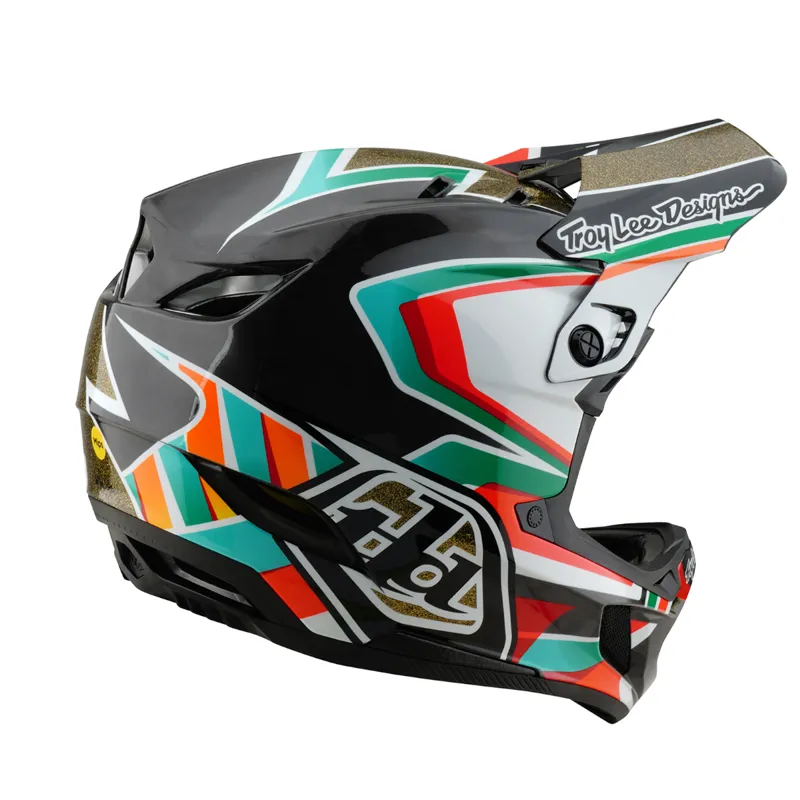 Troy Lee Designs D4 Carbon MIPS Full Face Helmet Frames Black/Gold-4