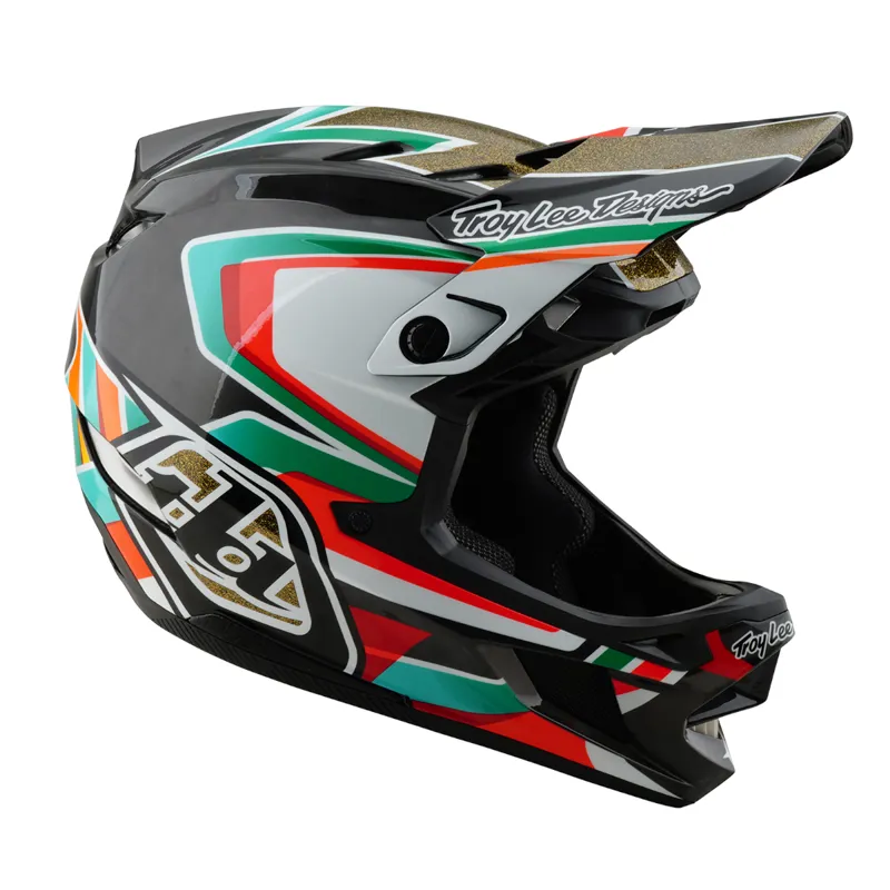 Troy Lee Designs D4 Carbon MIPS Full Face Helmet Frames Black/Gold-6