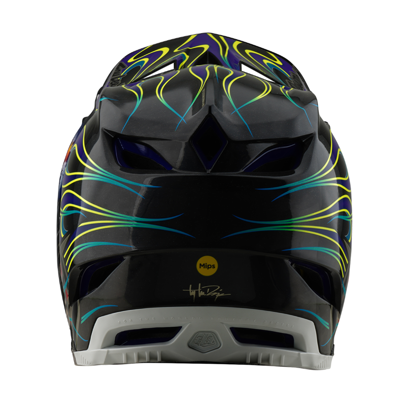 Troy Lee Designs D4 Carbon MIPS Full Face Helmet Torched Black/Purple-3