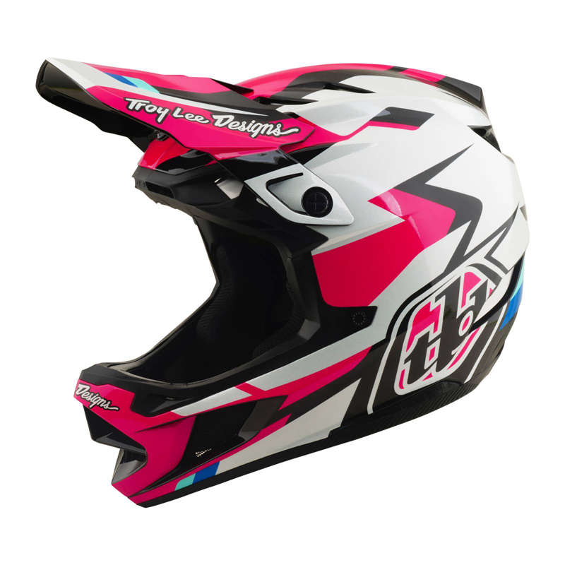 Troy Lee Designs D4 Polyacrylate Full Face MIPS MTB Helmet Roamer Magenta