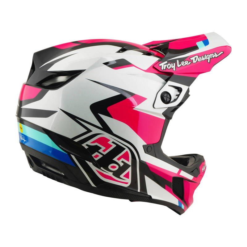 Troy Lee Designs D4 Polyacrylate Full Face MIPS MTB Helmet Roamer Magenta-4