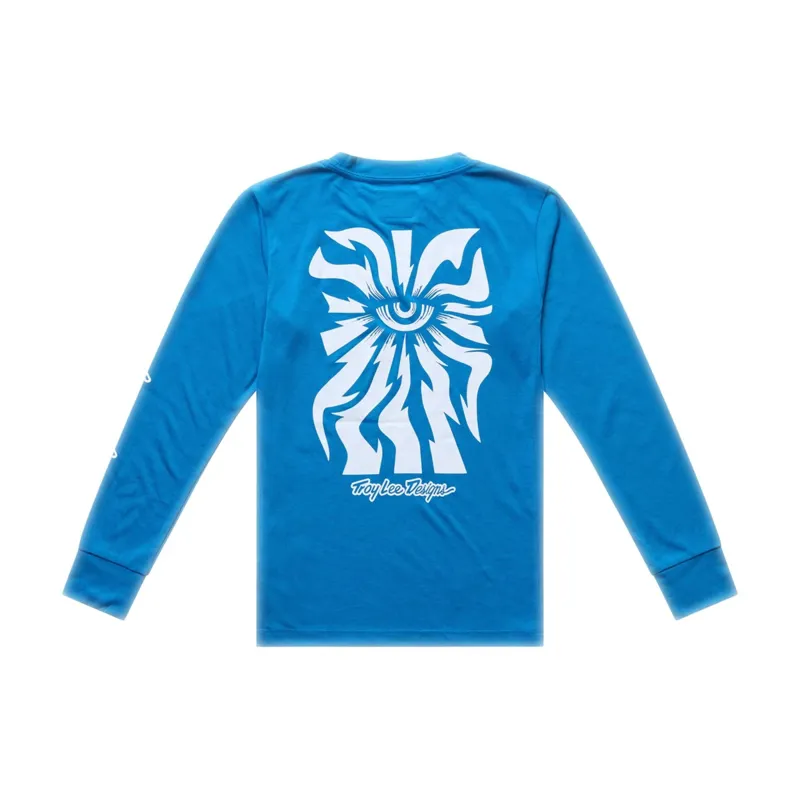 Troy Lee Designs Skyline Ride One Youth LS MTB Jersey One Eye Aero Blue-1