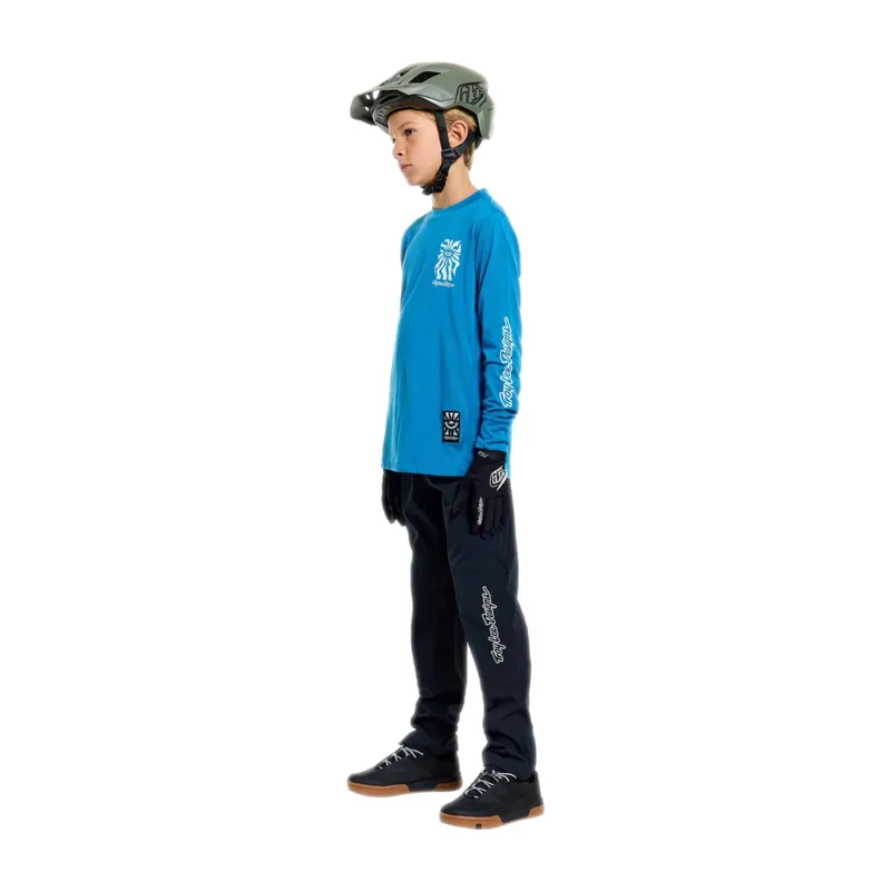 Troy Lee Designs Skyline Ride One Youth LS MTB Jersey One Eye Aero Blue-10