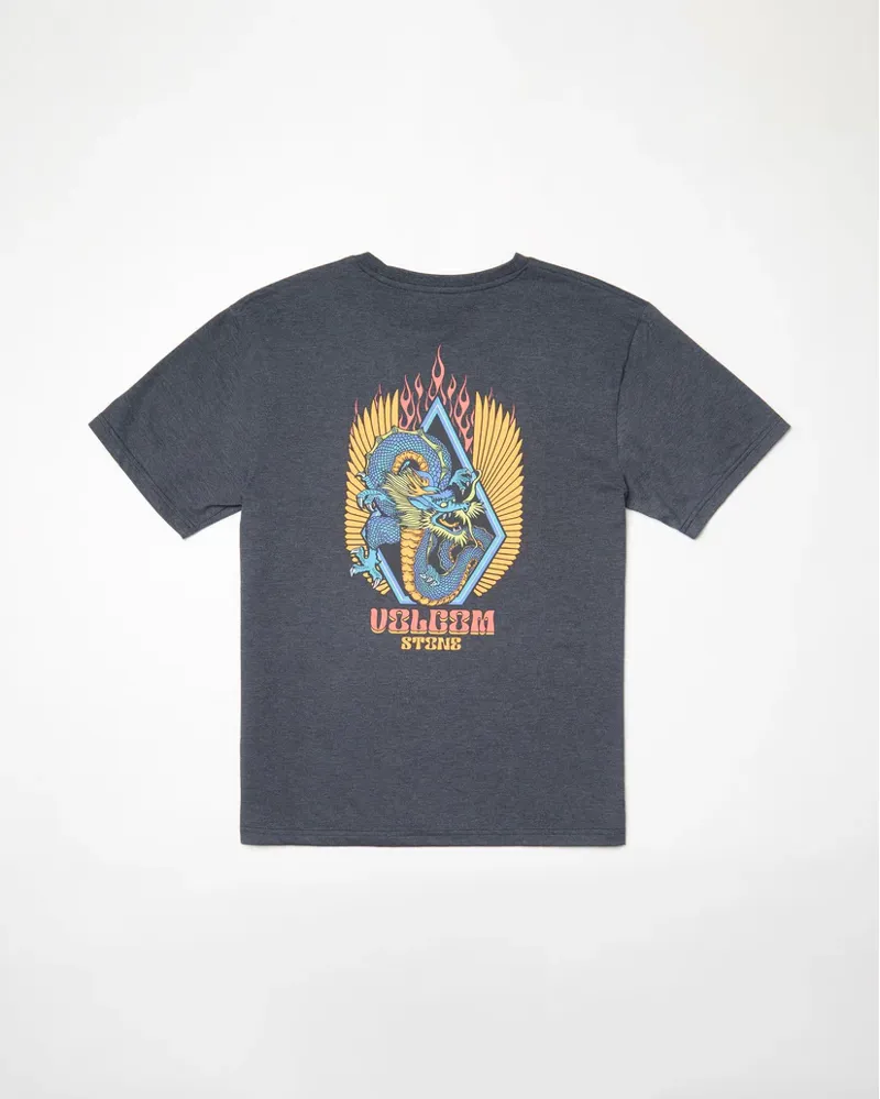 Volcom Dragging Stone T-shirt Heather Black-1