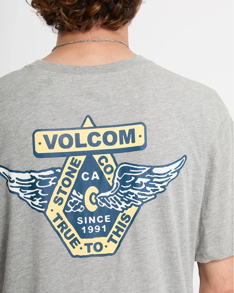 Volcom Short Sleeve Free Wheel T-Shirt Heather Grey-3