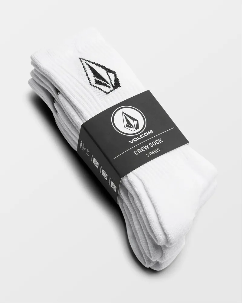Volcom Full Stone Sock 3 Pack White-1