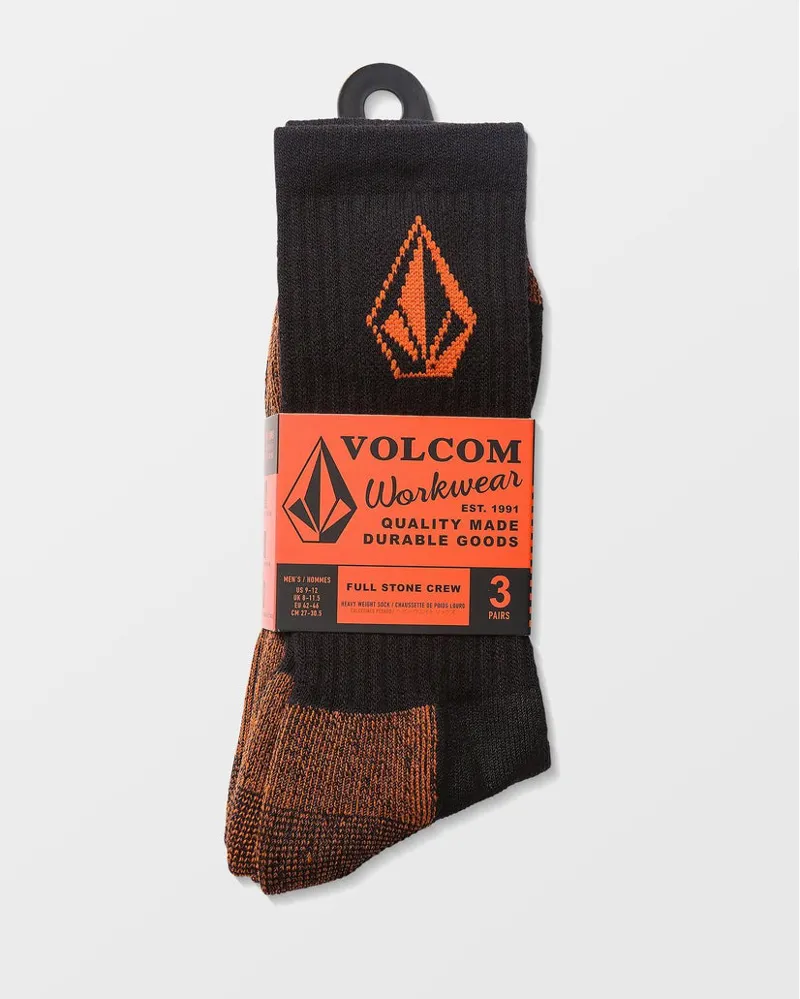 Volcom Workwear Sock 3 Pack Black-2