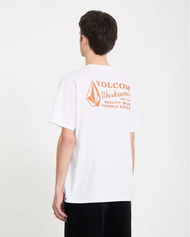 Volcom Workwear Short Sleeve T-Shirt White Combo-1