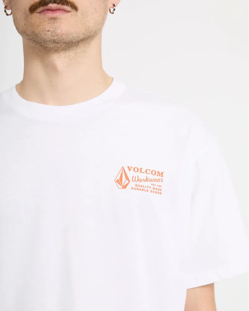 Volcom Workwear Short Sleeve T-Shirt White Combo-3