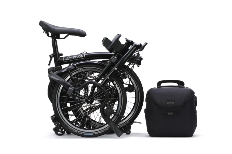 Brompton Electric C Line High Bar 4 Speed E Motiq Folding Bike 2026 Matt Black-3