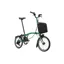 Brompton Electric C Line High Bar 4 Speed E Motiq Folding Bike 2026 Palm Green