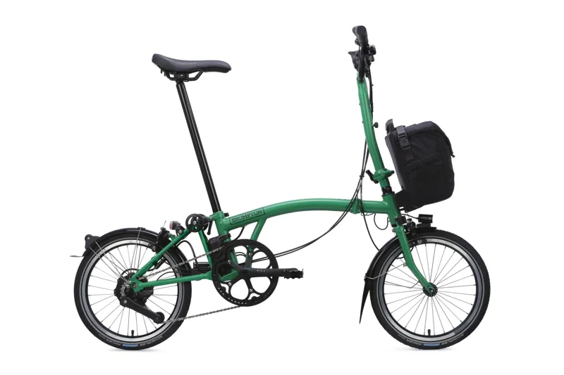 Brompton Electric C Line High Bar 4 Speed E Motiq Folding Bike 2026 Palm Green-1