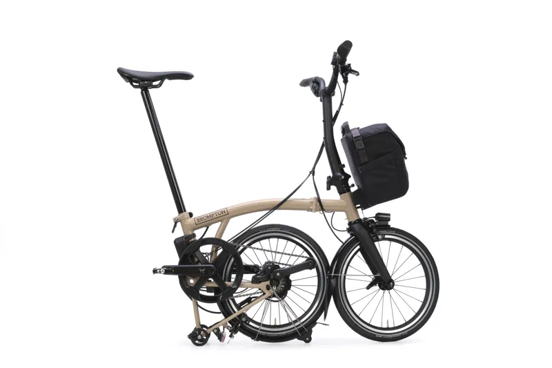 Brompton Electric P Line Mid Bar 4 Speed E Motiq Folding Bike 2026 Dune Sand-2