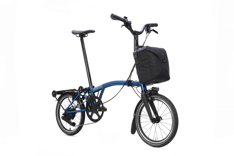 Brompton Electric P Line Mid Bar 4 Speed E Motiq Folding Bike 2026 With Rack Pacific Lacquer