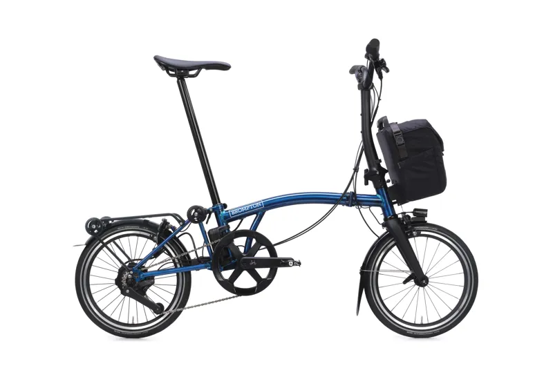 Brompton Electric P Line Mid Bar 4 Speed E Motiq Folding Bike 2026 With Rack Pacific Lacquer-1