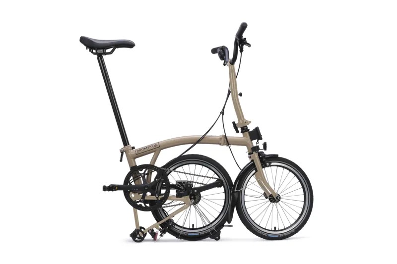 Brompton C Line 4 Speed Mid Bar Folding Bike 2026 Dune Sand-2
