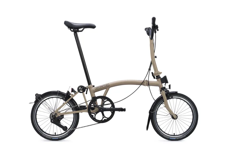Brompton C Line 4 Speed Mid Bar Folding Bike 2026 Dune Sand
