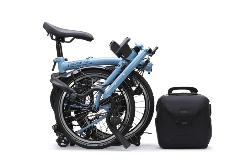 Brompton Electric C Line Mid Bar 4 Speed E Motiq Folding Bike 2026 Cloud Metallic-3