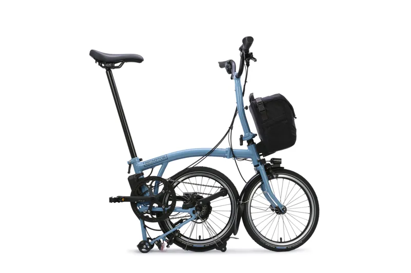 Brompton Electric C Line Mid Bar 4 Speed E Motiq Folding Bike 2026 Cloud Metallic-2