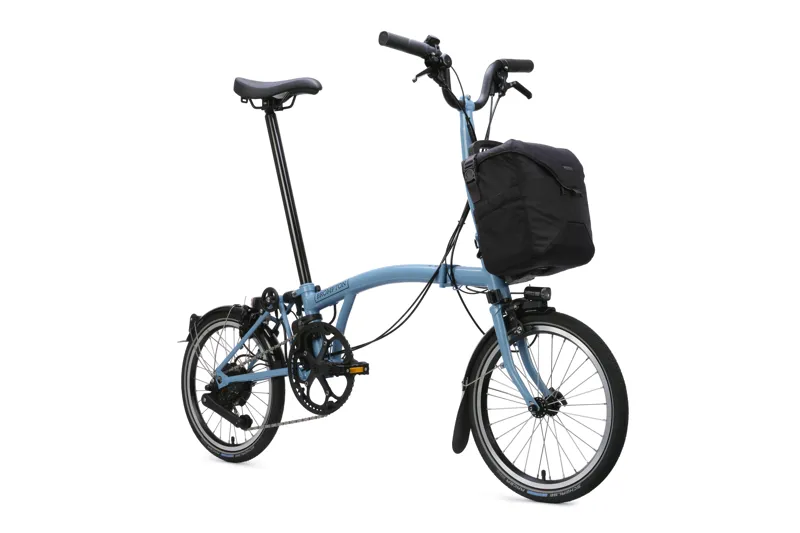 Brompton Electric C Line Mid Bar 4 Speed E Motiq Folding Bike 2026 Cloud Metallic