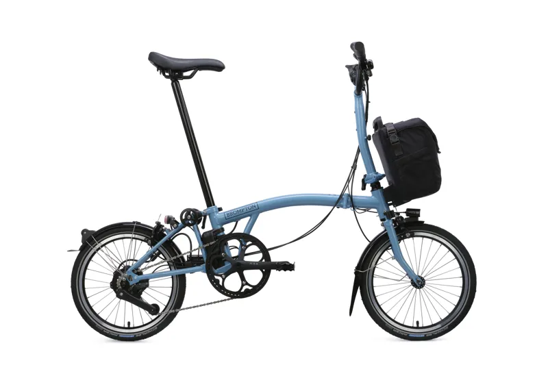 Brompton Electric C Line Mid Bar 4 Speed E Motiq Folding Bike 2026 Cloud Metallic-1