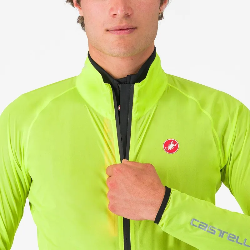 Castelli Squall Shell Jacket Electric Lime/Black -2