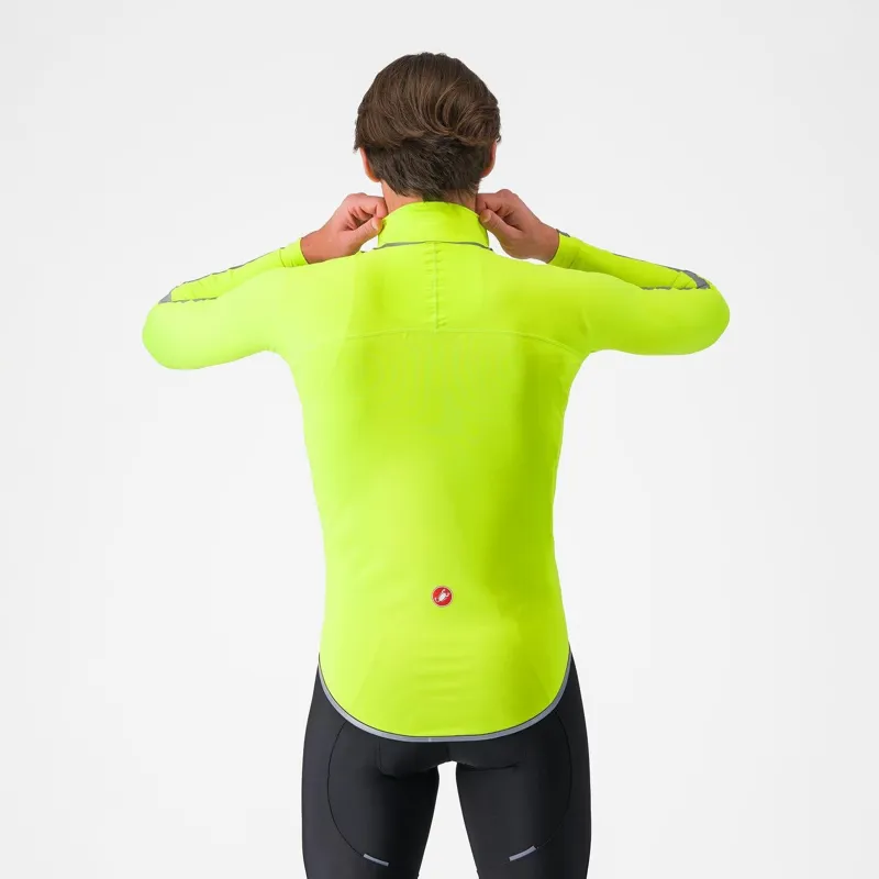 Castelli Ultra Rain Cape Electric Lime/Silver Reflex-1