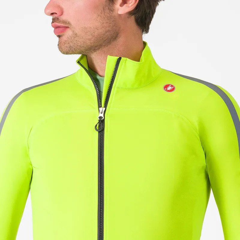 Castelli Ultra Rain Cape Electric Lime/Silver Reflex-2