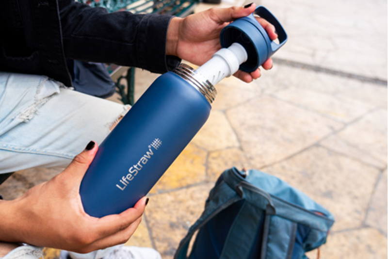 LifeStraw Go Stainless Steel Bottle 700ml - Aegean Sea-3