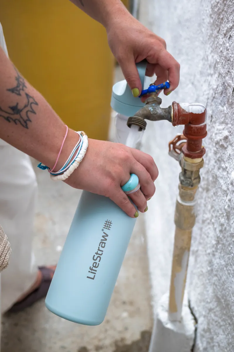 Lifestraw Go 2.0 Stainless Steel Water Filter Bottle Icelandic Blue-2